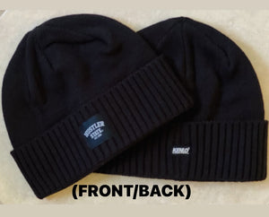 Hustler State Black on Black  Knit Beanie